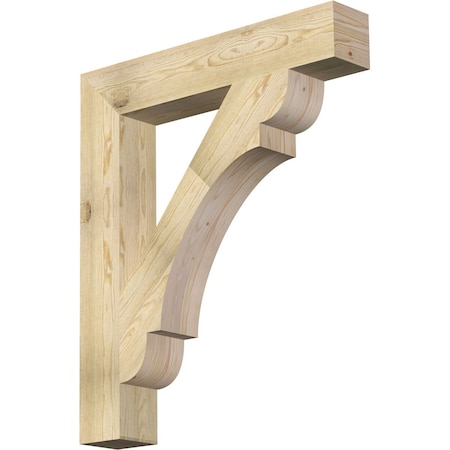 Ekena Millwork Olympic Block Rough Sawn Bracket, Douglas Fir, 6"W x 36"D x 42"H BKT06X36X42OLY05RDF